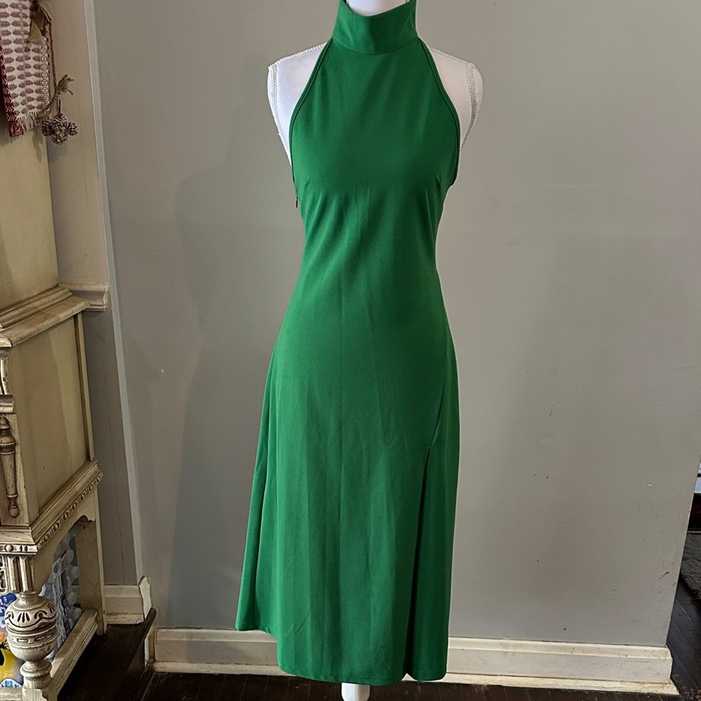 Chic Strapless Green Dress